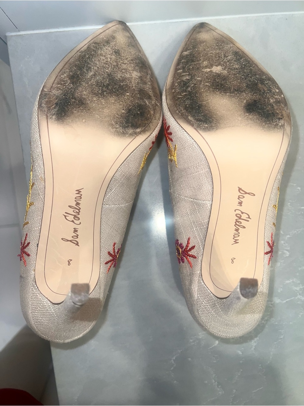 Gorgeous embroidered linen pumps from Sam Edelman-GREAT DEAL!🌟 - Picture 6 of 10